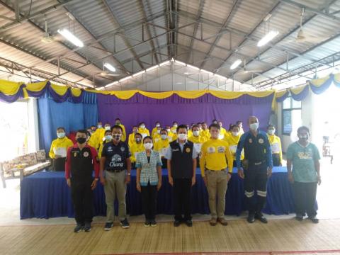 โครงการฝึกอบรมหลักสูตรชุดปฏิบัติการจิตอาสาภัยพิบัติ ประจำตำบลศรี